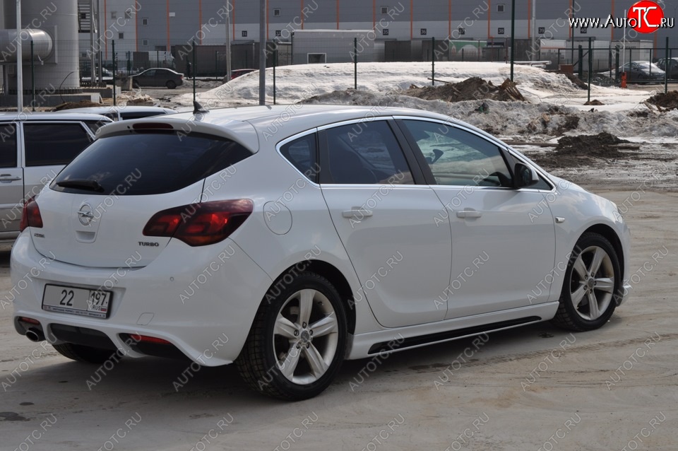 5 499 р. Пороги накладки RIEGER Opel Astra J хэтчбек 5 дв.  рестайлинг (2012-2017) (Неокрашенные)  с доставкой в г. Йошкар-Ола