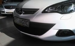 1 469 р. Сетка на бампер GTC Russtal (черная) Opel Astra J хэтчбек 5 дв. дорестайлинг (2009-2012)  с доставкой в г. Йошкар-Ола. Увеличить фотографию 3