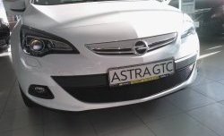 1 469 р. Сетка на бампер GTC Russtal (черная) Opel Astra J хэтчбек 5 дв. дорестайлинг (2009-2012)  с доставкой в г. Йошкар-Ола. Увеличить фотографию 4