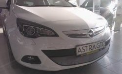 1 539 р. Сетка на бампер GTC Russtal (хром) Opel Astra J хэтчбек 5 дв. дорестайлинг (2009-2012)  с доставкой в г. Йошкар-Ола. Увеличить фотографию 3