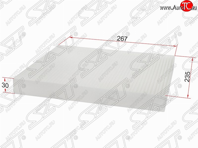 266 р. Фильтр салонный SAT (267х235х30 mm)  Opel Astra  G - Zafira ( A,  В)  с доставкой в г. Йошкар-Ола