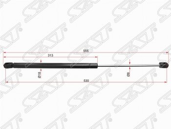 Газовый упор крышки багажника SAT Opel Astra G седан (1998-2005)