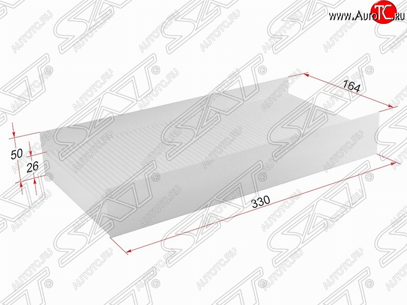 273 р. Фильтр салонный SAT (330х164х50/26 mm)  Opel Corsa  C - Vectra  C  с доставкой в г. Йошкар-Ола