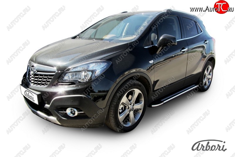 12 149 р. Порожки для ног Arbori Luxe Black Opel Mokka  дорестайлинг (2012-2016)  с доставкой в г. Йошкар-Ола