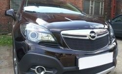 2 099 р. Нижняя сетка на бампер Russtal (черная) Opel Mokka  дорестайлинг (2012-2016)  с доставкой в г. Йошкар-Ола. Увеличить фотографию 4