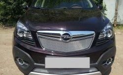 1 539 р. Нижняя сетка на бампер Russtal (хром) Opel Mokka  дорестайлинг (2012-2016)  с доставкой в г. Йошкар-Ола. Увеличить фотографию 2