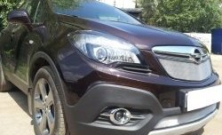 1 539 р. Нижняя сетка на бампер Russtal (хром) Opel Mokka  дорестайлинг (2012-2016)  с доставкой в г. Йошкар-Ола. Увеличить фотографию 3