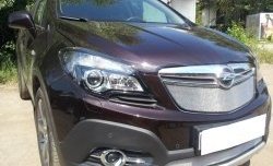 1 539 р. Сетка в решетку радиатора Russtal  Opel Mokka (2012-2016)  дорестайлинг (хром)  с доставкой в г. Йошкар-Ола. Увеличить фотографию 4