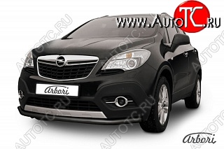 6 389 р. Защита переднего бампера Arbori (черная, 1 труба d57 mm). Opel Mokka  дорестайлинг (2012-2016)  с доставкой в г. Йошкар-Ола