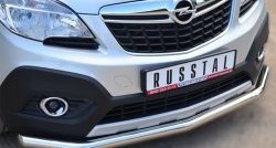 13 399 р. Одинарная защита переднего бампера диаметром 63 мм SLITKOFF  Opel Mokka (2012-2016)  дорестайлинг  с доставкой в г. Йошкар-Ола. Увеличить фотографию 2