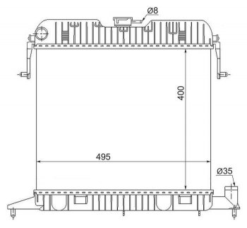 9 349 р. Радиатор двигателя (пластинчатый, 1.8/2.0, МКПП) SAT  Opel Omega  A (1986-1994) седан, универсал  с доставкой в г. Йошкар-Ола. Увеличить фотографию 1