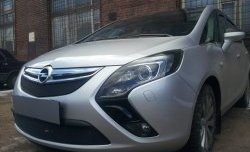 1 469 р. Нижняя сетка на бампер Russtal (черная) Opel Zafira С дорестайлинг (2011-2016)  с доставкой в г. Йошкар-Ола. Увеличить фотографию 3