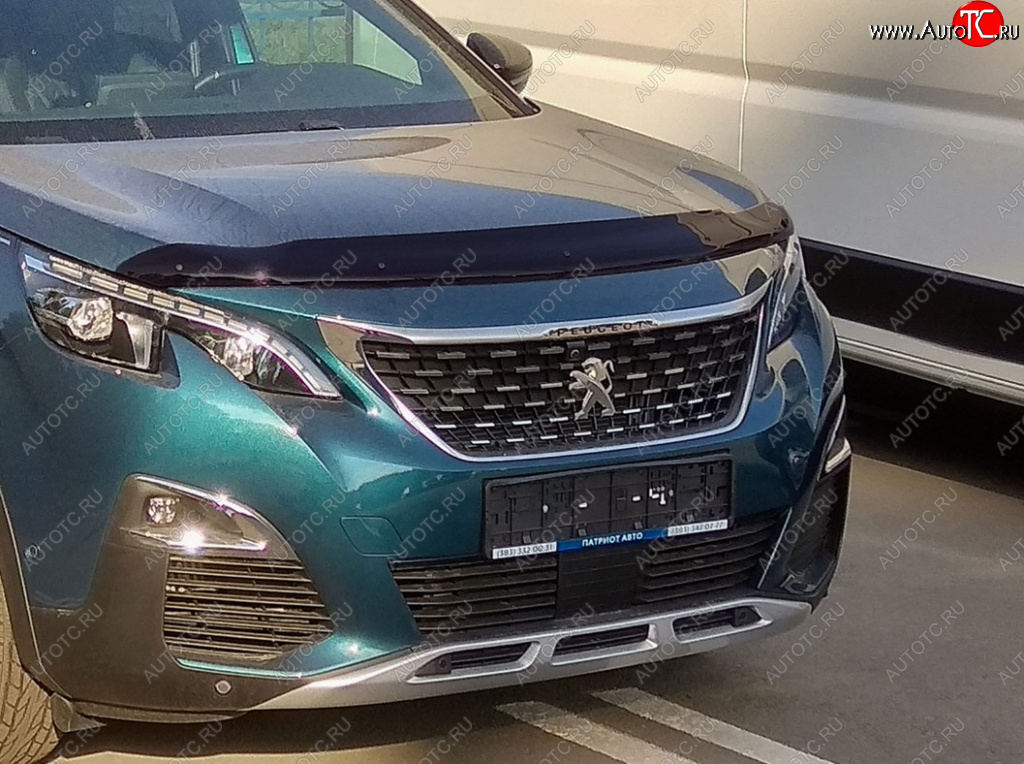 2 879 р. Дефлектор капота SIM Peugeot 5008 T87 дорестайлинг (2017-2020)  с доставкой в г. Йошкар-Ола