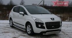 Одинарная защита переднего бампера диаметром трубы 60 мм Souz-96 Peugeot 3008 дорестайлинг (2009-2013)