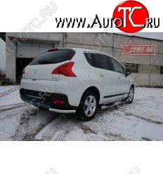 7 919 р. Защита задняя d60 уголки одинарные Souz-96 Peugeot 3008 дорестайлинг (2009-2013)  с доставкой в г. Йошкар-Ола