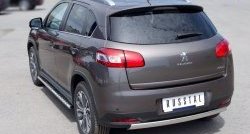 14 999 р. Защита заднего бампера (Ø75x42 мм, нержавейка) Russtal Peugeot 4008 (2012-2017)  с доставкой в г. Йошкар-Ола. Увеличить фотографию 4