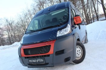 799 р. Реснички на фары (глянец) RA Peugeot Boxer 250 (2006-2014) (Неокрашенные)  с доставкой в г. Йошкар-Ола. Увеличить фотографию 3