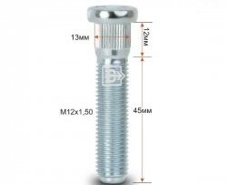 Забивная шпилька 45 мм ступицы Вектор M12 1.5 45 KIA Pregio  рестайлинг (2003-2005) 