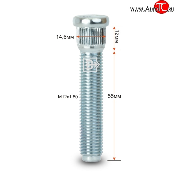215 р. Забивная шпилька 55 мм ступицы Вектор M12 1.5 55 Cadillac ATS седан дорестайлинг (2012-2016)