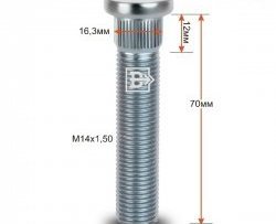 282 р. Забивная шпилька 58 мм ступицы Вектор M14 1.5 58 ГАЗ Соболь 2752 дорестайлинг цельнометаллический фургон (1998-2002). Увеличить фотографию 1