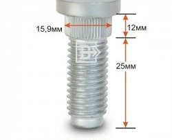 Забивная шпилька 25 мм ступицы Вектор M14 2.0 25 Ford Expedition (U222,  U324,U354), F 150 (V ,  6,  7), F-250, Transit, Lincoln Navigator (1,  2,  3)