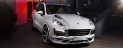 2 749 р. Реснички на фары TECHART Porsche Cayenne 958 (2010-2014) (Неокрашенные)  с доставкой в г. Йошкар-Ола. Увеличить фотографию 3