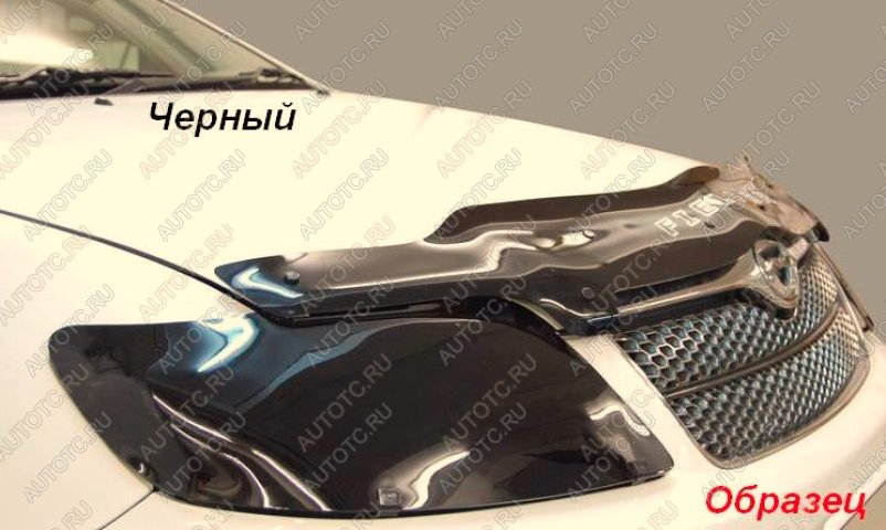 2 189 р. Дефлектор капота CA-Plastic  Mitsubishi Lancer  9 (2005-2009) 2-ой рестайлинг седан, 2-ой рестайлинг универсал (серия Classic черный)  с доставкой в г. Йошкар-Ола