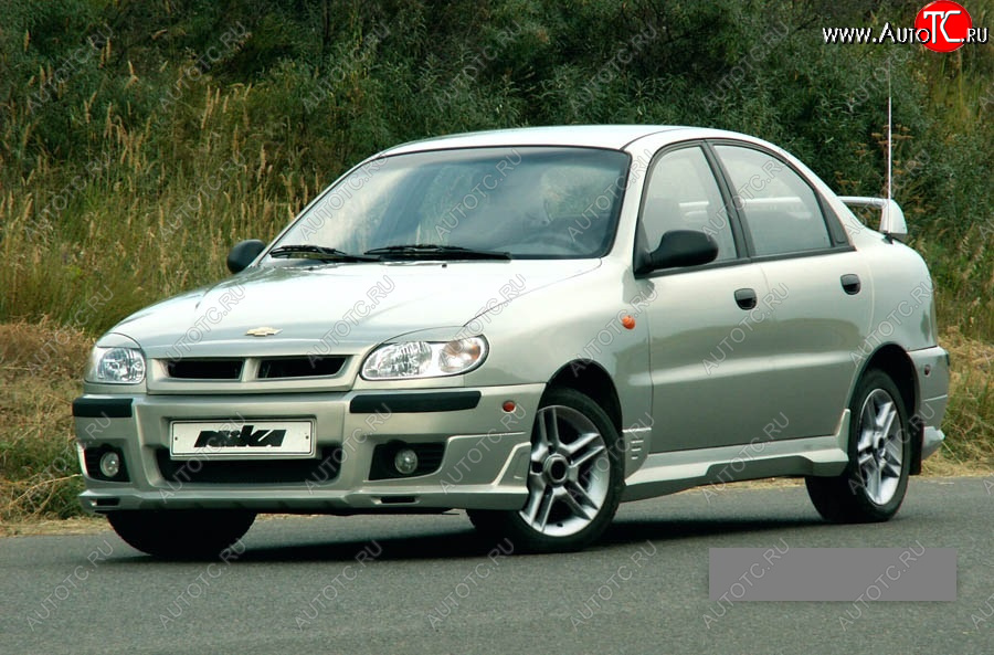 10 699 р. Передний бампер Nika Chevrolet Lanos T100 седан (2002-2017) (Неокрашенный, Без вставок под ПТФ)  с доставкой в г. Йошкар-Ола