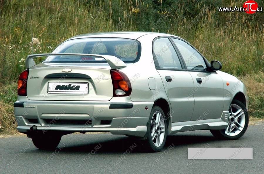 10 699 р. Задний бампер Nika Chevrolet Lanos T100 седан (2002-2017) (Неокрашенный)  с доставкой в г. Йошкар-Ола