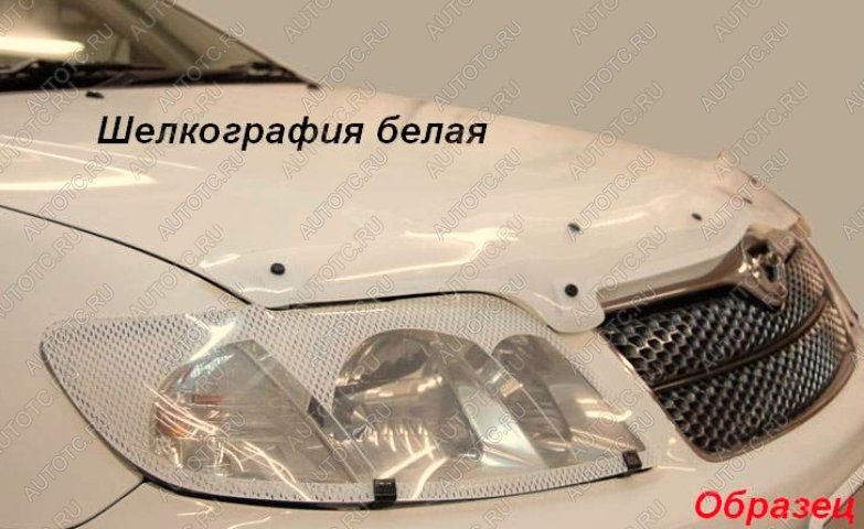 2 449 р. Дефлектор капота CA-Plastiс  ГАЗ 31105  Волга (2003-2009) дорестайлинг, рестайлинг (серия Шелкография белая)  с доставкой в г. Йошкар-Ола