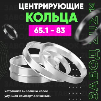 Алюминиевое центровочное кольцо (4 шт) ЗУЗ 65.1 x 83.0 Volvo 850 LW универсал рестайлинг (1993-1996) 