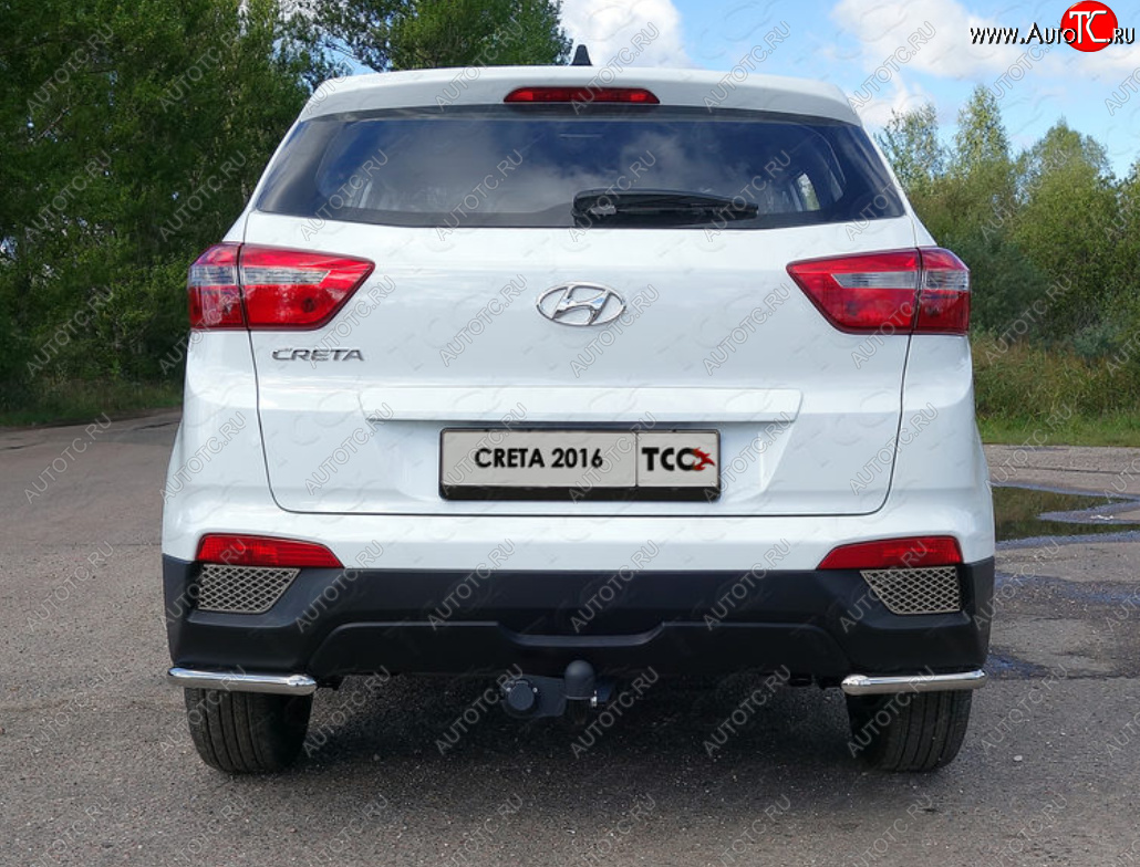 12 299 р. Защита заднего бампера (уголки, d42,4 мм) TCC Hyundai Creta GS дорестайлинг (2015-2019)  с доставкой в г. Йошкар-Ола