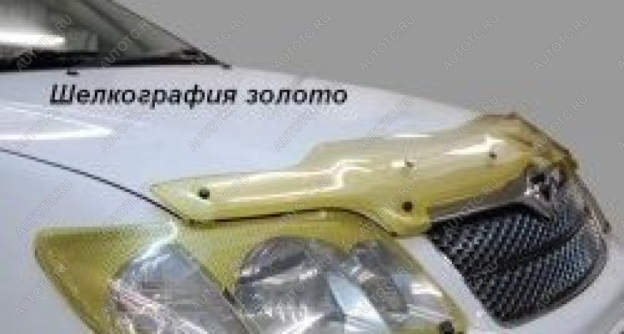 2 449 р. Дефлектор капота CA-Plastic  Ford Kuga  1 (2008-2013) (серия Шелкография золото)  с доставкой в г. Йошкар-Ола