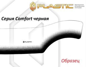 2 399 р. Дефлектор капота CA-Plastiс  Honda StepWagon  5 RP1,RP2, RP3, RP4, RP5 (2017-2022)  минивэн рестайлинг (серия Comfort черная)  с доставкой в г. Йошкар-Ола. Увеличить фотографию 1