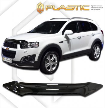 1 999 р. Дефлектор капота CA-Plastic Chevrolet Captiva 1-ый рестайлинг (2011-2013) (classic черный, без надписи)  с доставкой в г. Йошкар-Ола. Увеличить фотографию 1