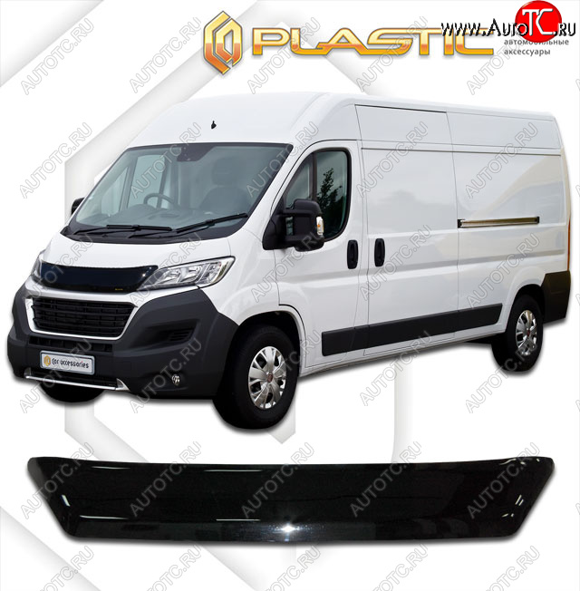 1 999 р. Дефлектор капота CA-Plastic  Fiat Ducato  290 (2014-2024) (classic черный, без надписи)  с доставкой в г. Йошкар-Ола