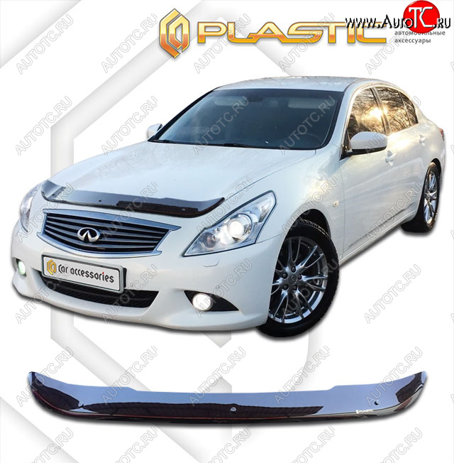 1 799 р. Дефлектор капота CA-Plastic  INFINITI G35  V36 (2006-2015) седан (classic черный, без надписи)  с доставкой в г. Йошкар-Ола