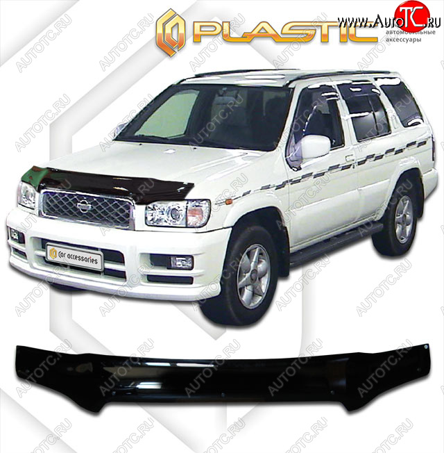 2 189 р. Дефлектор капота CA-Plastic  Nissan Terrano2  R50 (1999-2002) рестайлинг (classic черный, без надписи)  с доставкой в г. Йошкар-Ола