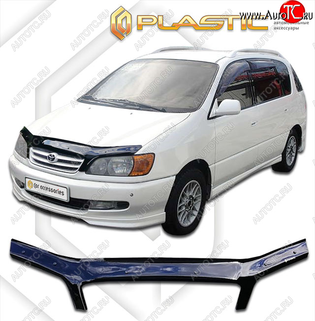 2 099 р. Дефлектор капота CA-Plastic  Toyota Ipsum  SXM10 (1998-2001) рестайлинг (classic черный, без надписи)  с доставкой в г. Йошкар-Ола