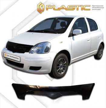 1 899 р. Дефлектор капота CA-Plastic Toyota Yaris XP10 хэтчбэк 5 дв. (1999-2005) (серия Сlassic черный, без надписи)  с доставкой в г. Йошкар-Ола. Увеличить фотографию 2