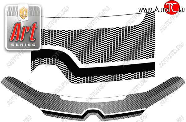 2 449 р. Дефлектор капота CA-Plastic  Renault Sandero Stepway  (B8) (2014-2018) дорестайлинг (Серия Art черная)  с доставкой в г. Йошкар-Ола