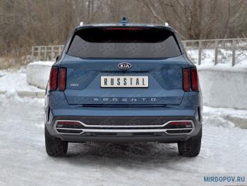 Защита заднего бампера d63 дуга SLITKOFF KIA (КИА) Sorento (Соренто)  MQ4 (2020-2022) MQ4 ()