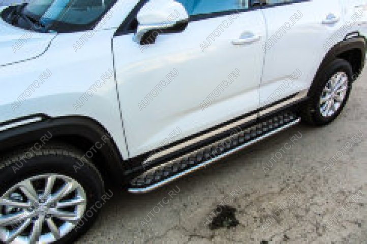 16 699 р.  Защита порогов d57 с листом Slitkoff  SSANGYONG Actyon Sport (2012-2025) (нержавейка полированная)  с доставкой в г. Йошкар-Ола