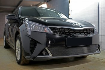 3 299 р. Защитная сетка в бампер (низ, ячейка 3х7 мм) Alfeco Стандарт KIA Rio X рестайлинг (2020-2024) (Чёрная)  с доставкой в г. Йошкар-Ола. Увеличить фотографию 5