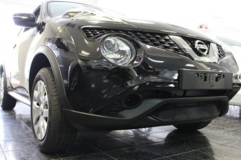 3 779 р. Защитная сетка в бампер (низ, ячейка 3х7 мм) Стрелка11 Стандарт  Nissan Juke  1 YF15 (2014-2020) рестайлинг (Чёрная)  с доставкой в г. Йошкар-Ола. Увеличить фотографию 2