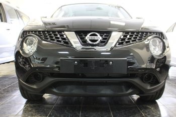 Защитная сетка в бампер (низ, ячейка 3х7 мм) Стрелка11 Стандарт Nissan (Нисан) Juke (Жук)  1 YF15 (2014-2020) 1 YF15 рестайлинг ()