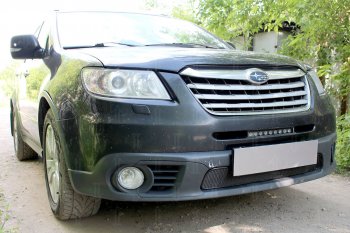 3 989 р. Защитная сетка в бампер (низ, ячейка 4х10 мм) Стрелка11 Премиум Subaru Tribeca (2008-2014) (Чёрная)  с доставкой в г. Йошкар-Ола. Увеличить фотографию 2