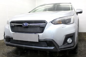 4 299 р. Защитная сетка в бампер (низ, ячейка 4х10 мм) Стрелка11 Премиум Subaru XV GT/G24 дорестайлинг (2017-2021) (Чёрная)  с доставкой в г. Йошкар-Ола. Увеличить фотографию 4