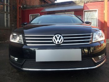 Защитная сетка в бампер (низ, ячейка 4х10 мм) Стрелка11 Премиум Volkswagen Passat B7 универсал (2010-2015) ()