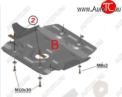 2 599 р. Защита картера двигателя (V-4,6) Alfeco  Lexus GX460  J150 (2009-2022) дорестайлинг, 1-ый рестайлинг, 2-ой рестайлинг (Сталь 2 мм)  с доставкой в г. Йошкар-Ола